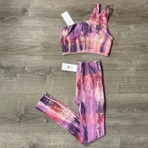 NWT! Avocado Tie Dye Mercury Sports Bra + Earth Legging Set